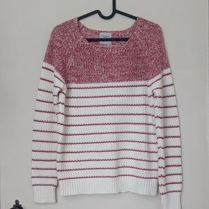 LAST CHANCE !!! Vero Moda red and cream striped sweater, size small.